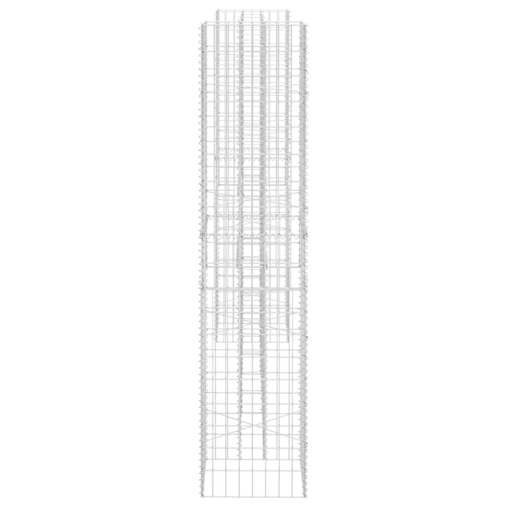 vidaXL H-Shaped Gabion Planter Steel Wire 260x40x200 cm
