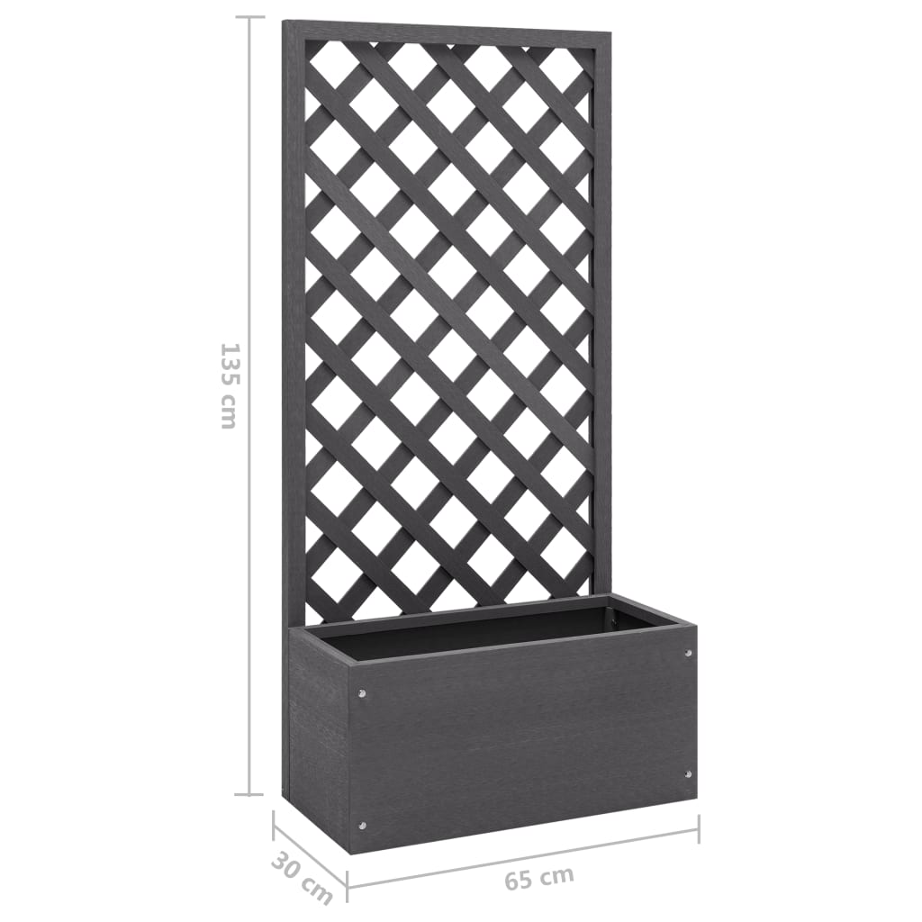 vidaXL Trellis Planter 65x30x135 cm WPC