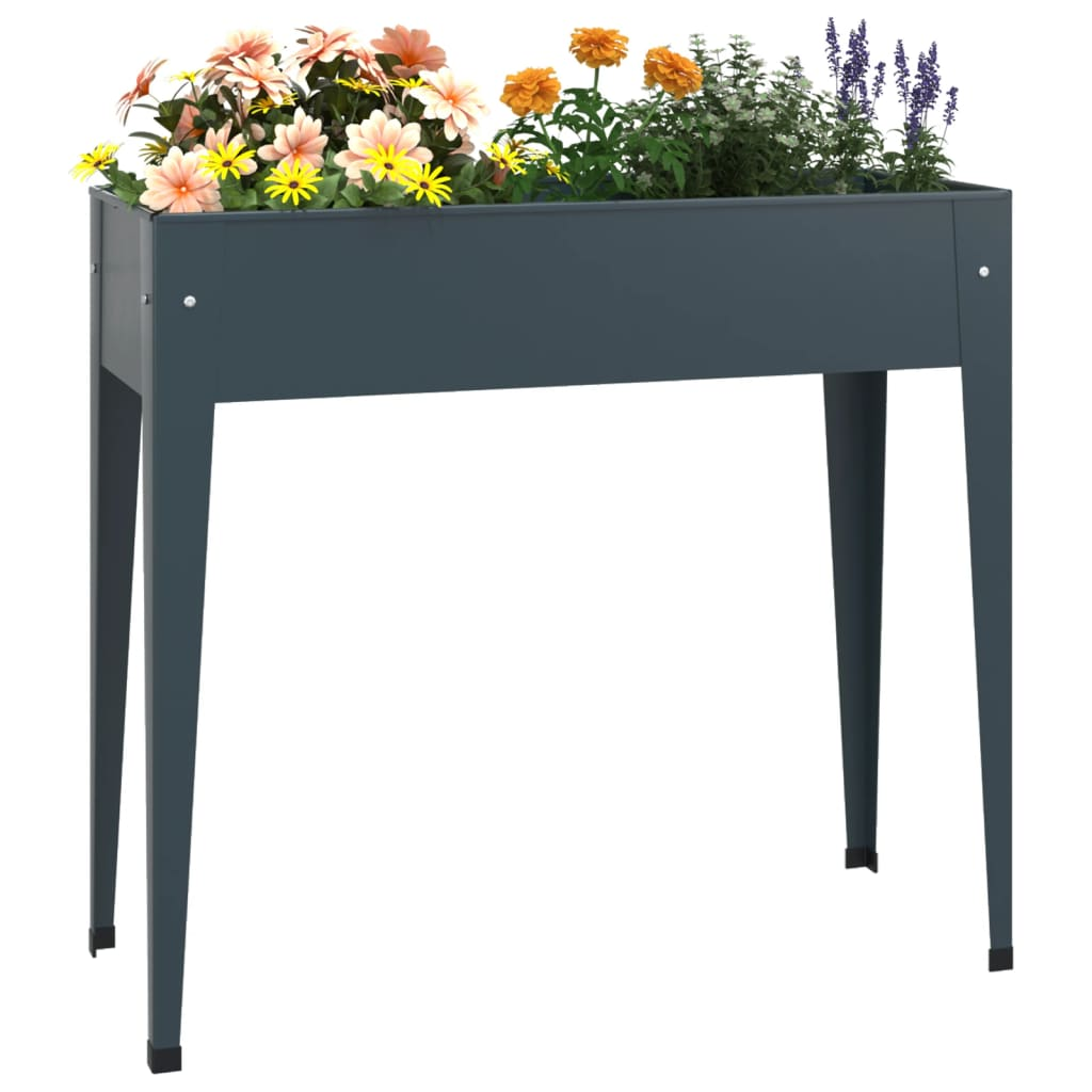vidaXL Garden Planter 100.5x40.5x90 cm Galvanised Steel