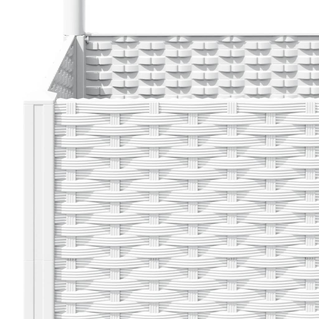vidaXL 80x40x136cm White Polypropylene Garden Planter with Trellis