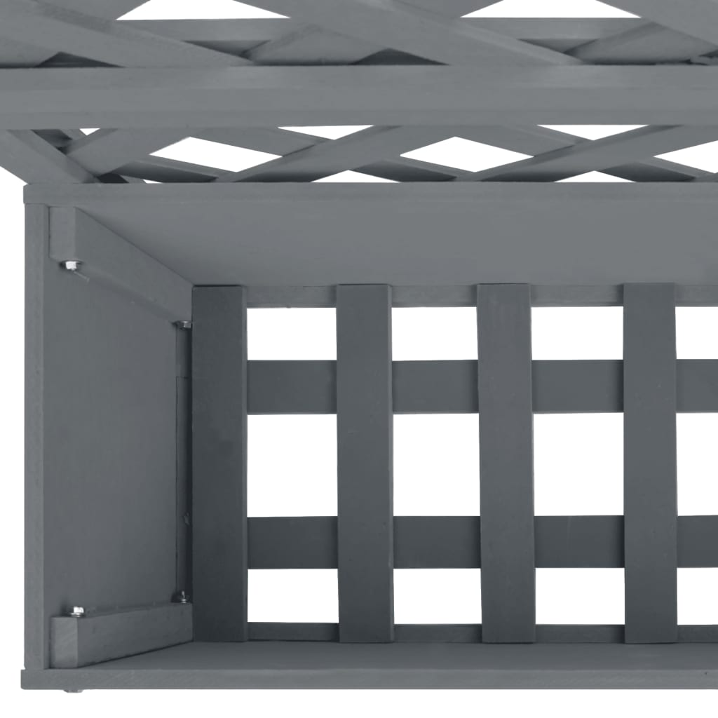 vidaXL Trellis Planter Grey 65x33x135 cm WPC