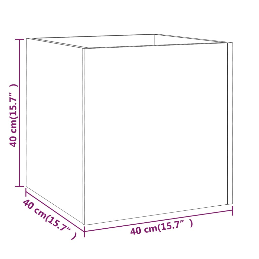 vidaXL Planter Box Concrete Grey 40x40x40 cm Engineered Wood