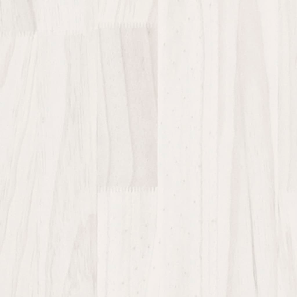 vidaXL Garden Planters 2 pcs White 60x60x60 cm Solid Pinewood