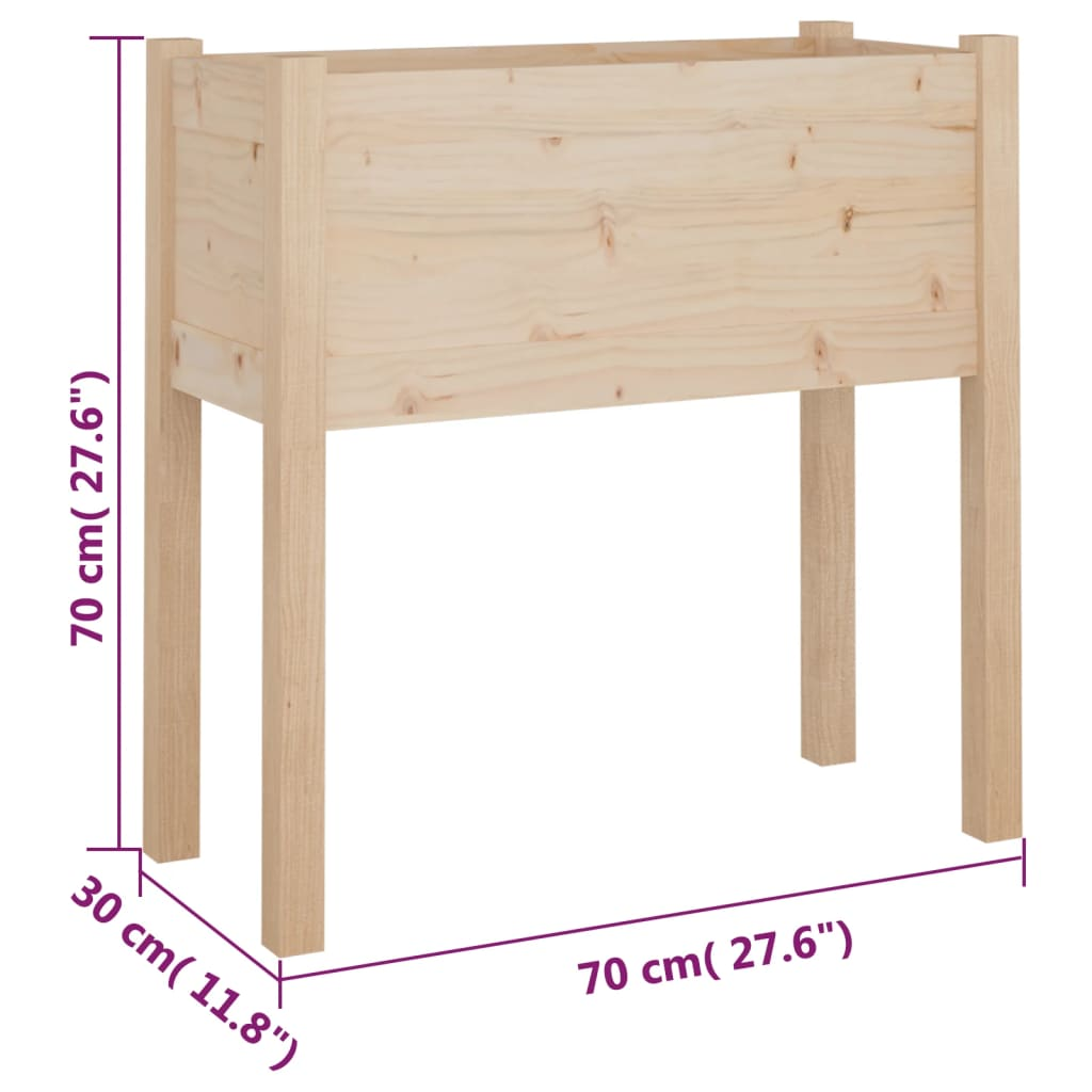 vidaXL Garden Planters 2 pcs 70x31x70 cm Solid Pinewood