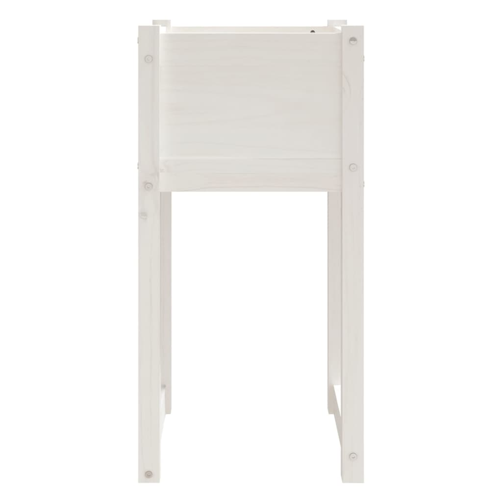 vidaXL Planters 2 pcs White 40x40x81 cm Solid Wood Pine