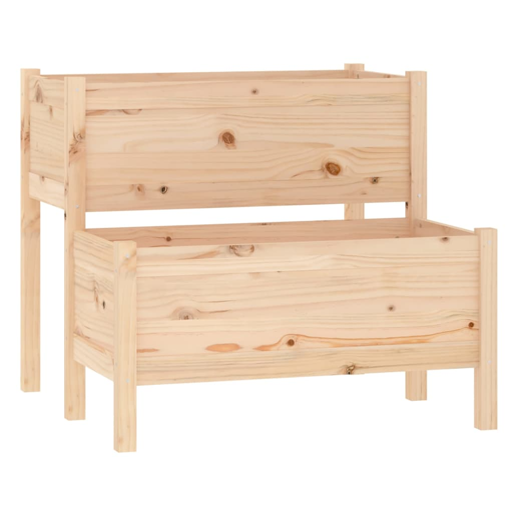 vidaXL Planter 84.5x84x75 cm Solid Wood Pine