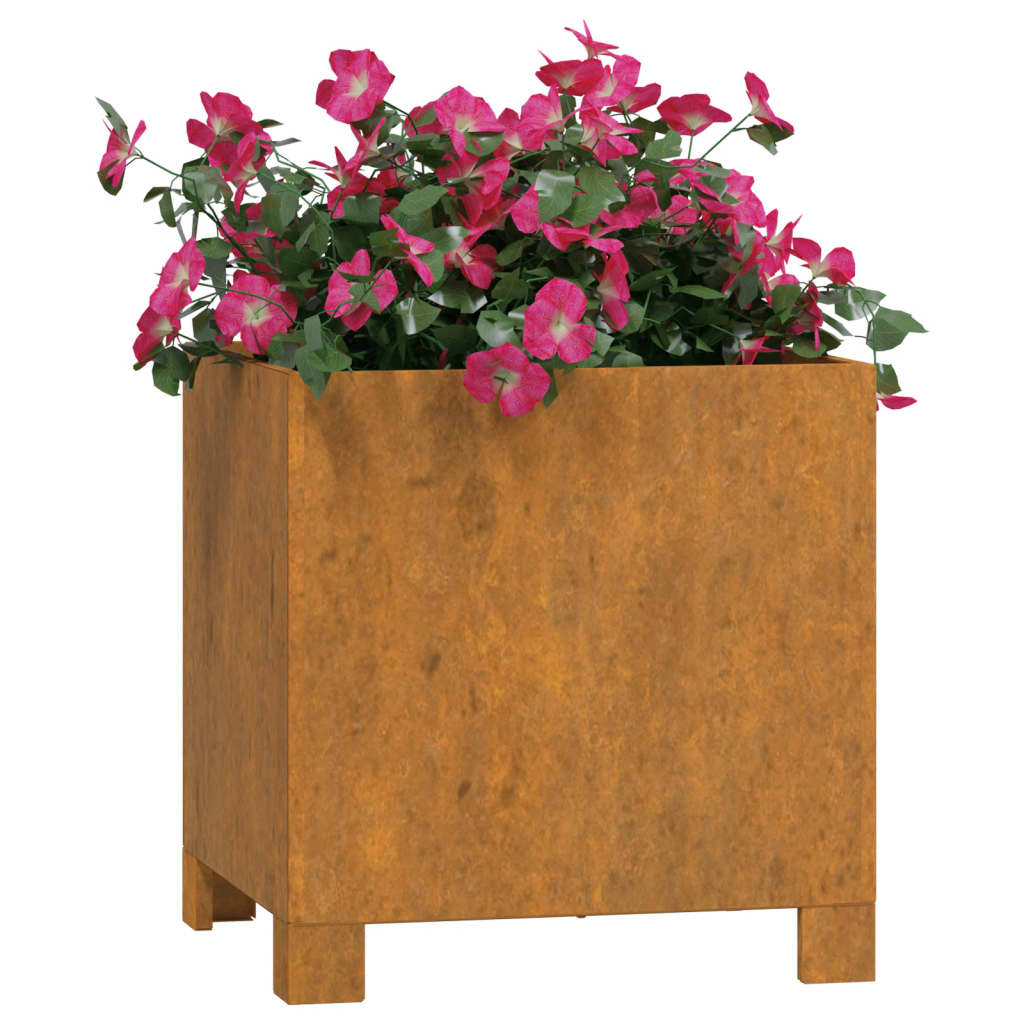 vidaXL Planters with Legs 2 pcs Rusty 32x30x33 cm Corten Steel