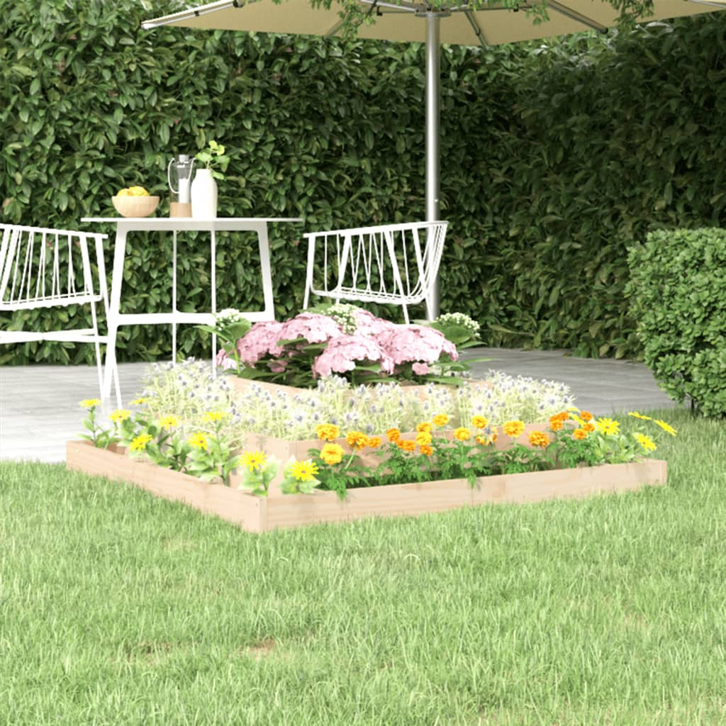 vidaXL Planter 110x110x27 cm Solid Wood Pine