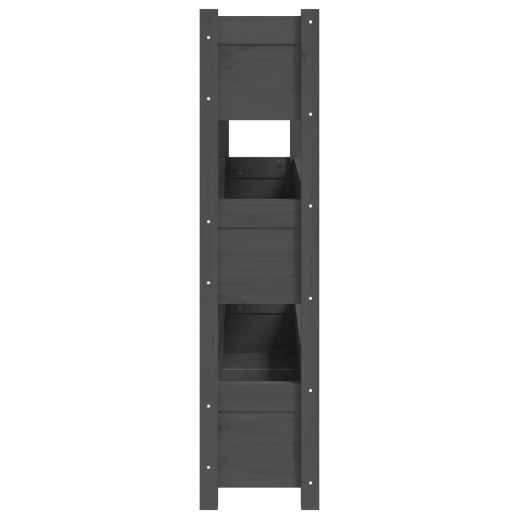 vidaXL Planter Grey 112x25x104.5 cm Solid Wood Pine
