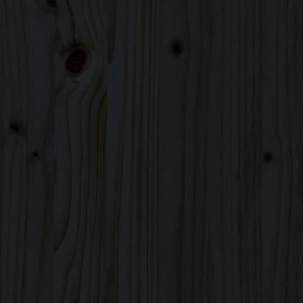 vidaXL Planter Black 112x25x104.5 cm Solid Wood Pine
