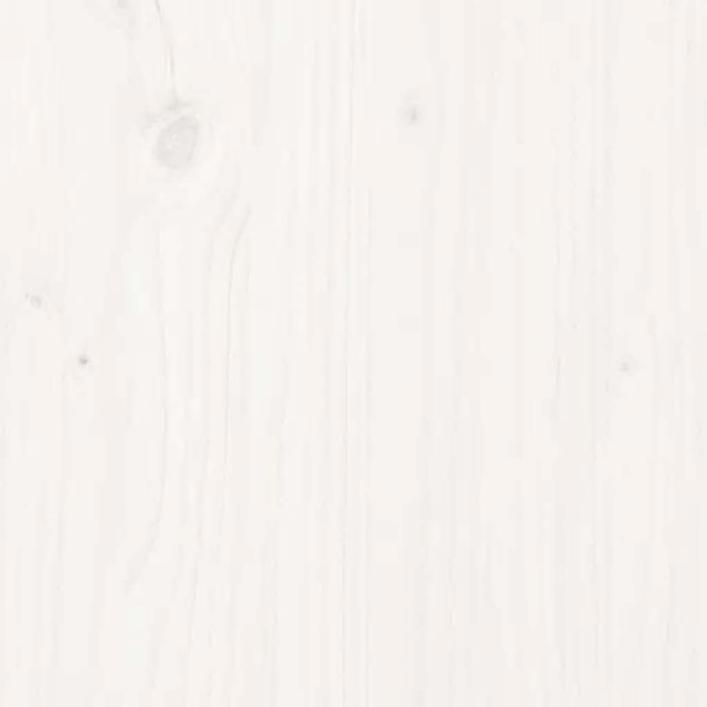vidaXL Planter White 112x25x66 cm Solid Wood Pine