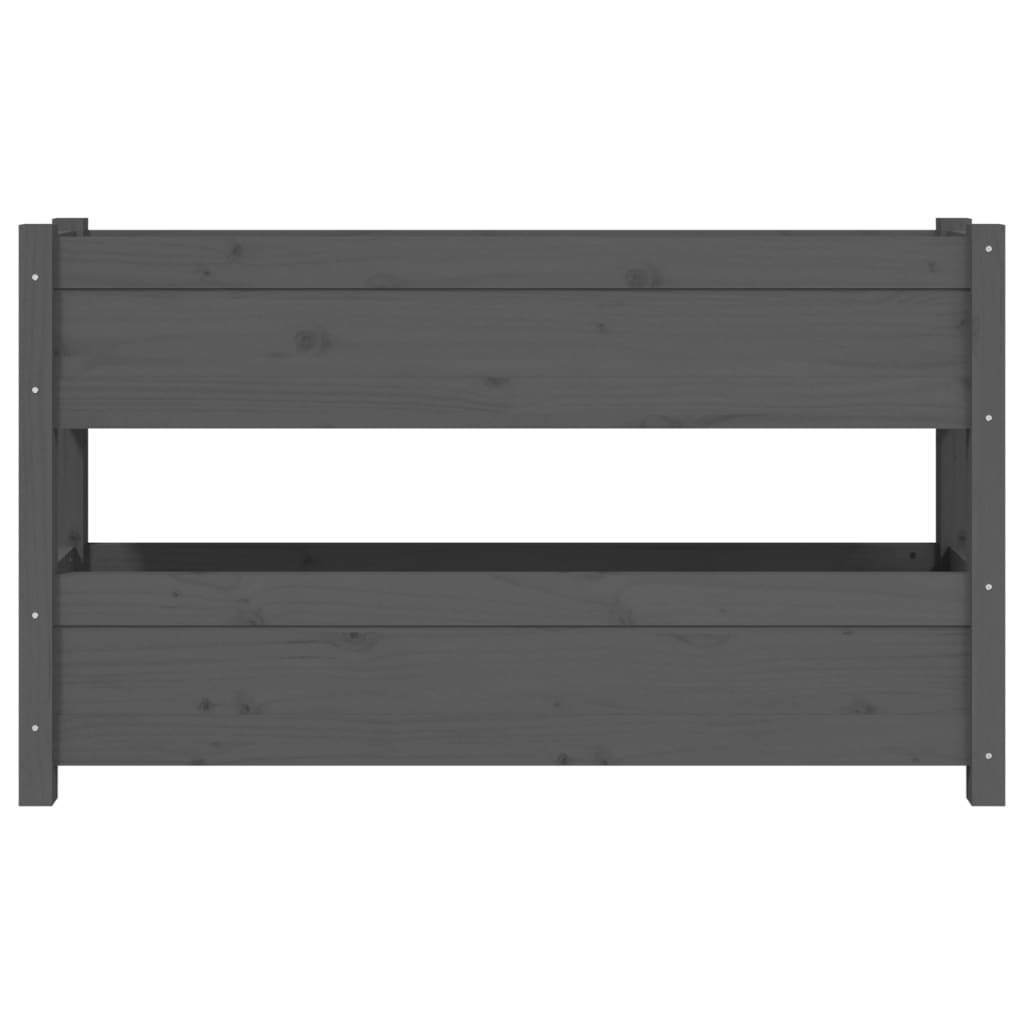 vidaXL Planter Grey 112x25x66 cm Solid Wood Pine