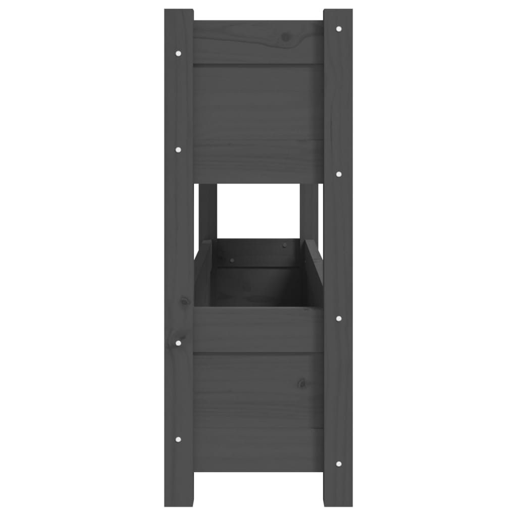 vidaXL Planter Grey 112x25x66 cm Solid Wood Pine