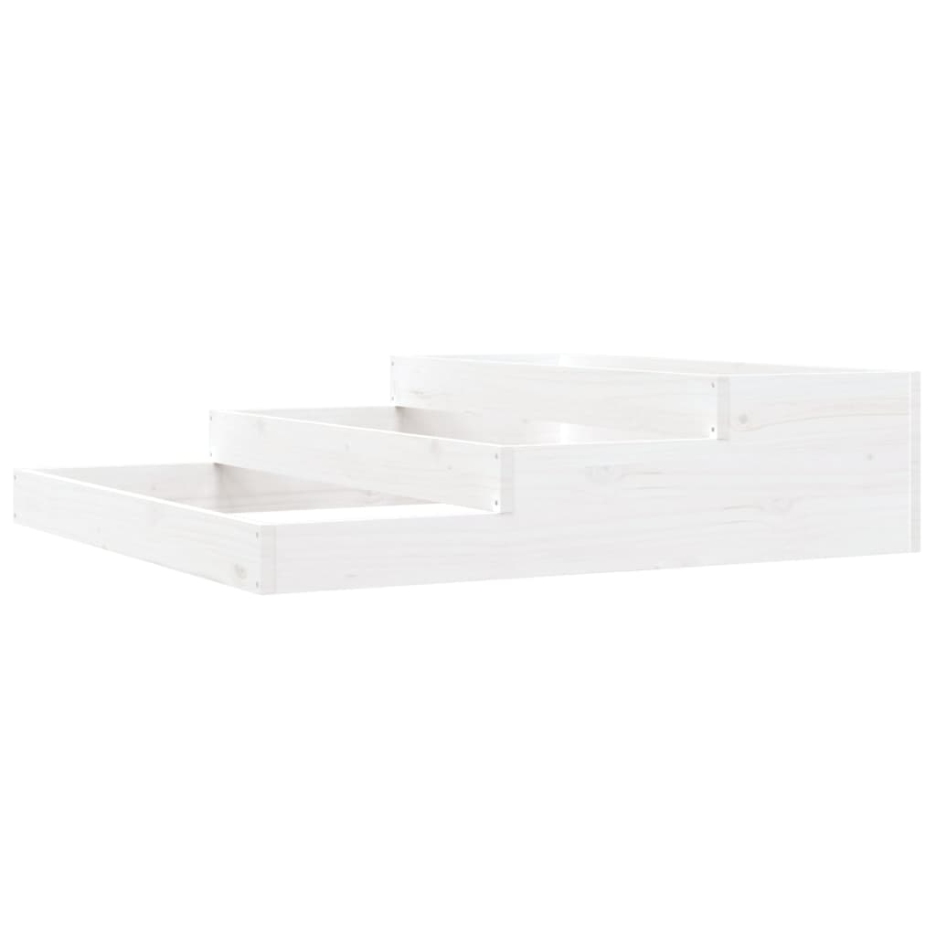 vidaXL Planter White 107x107x27 cm Solid Wood Pine