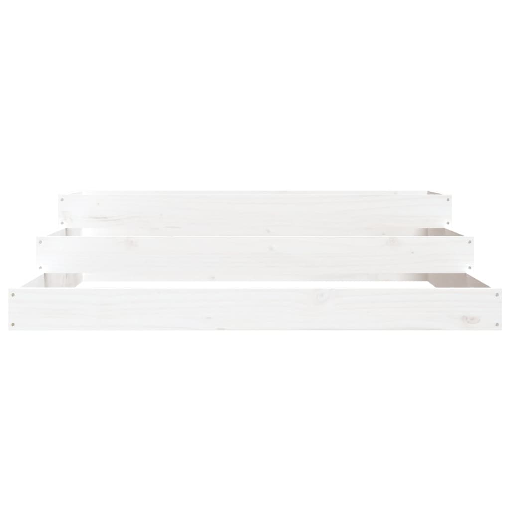 vidaXL Planter White 107x107x27 cm Solid Wood Pine
