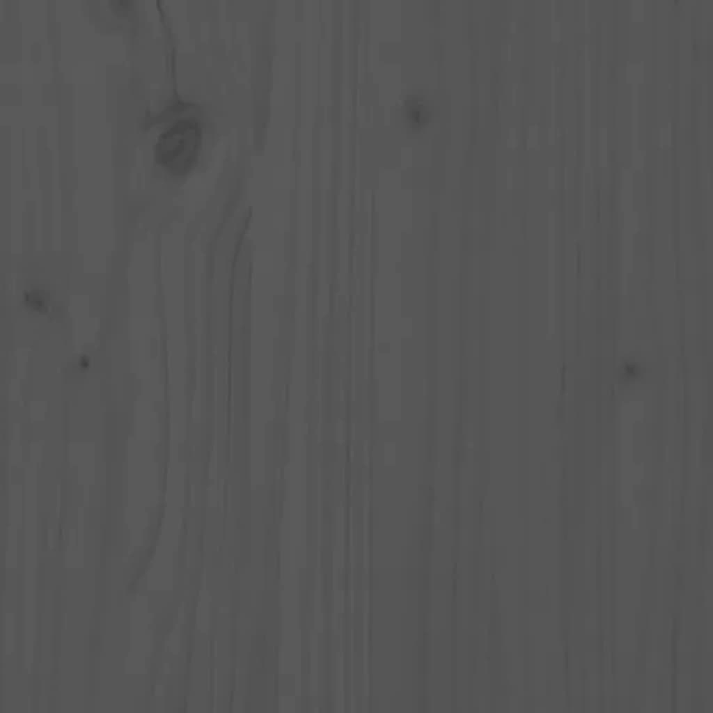 vidaXL Planter Grey 78x78x27 cm Solid Wood Pine