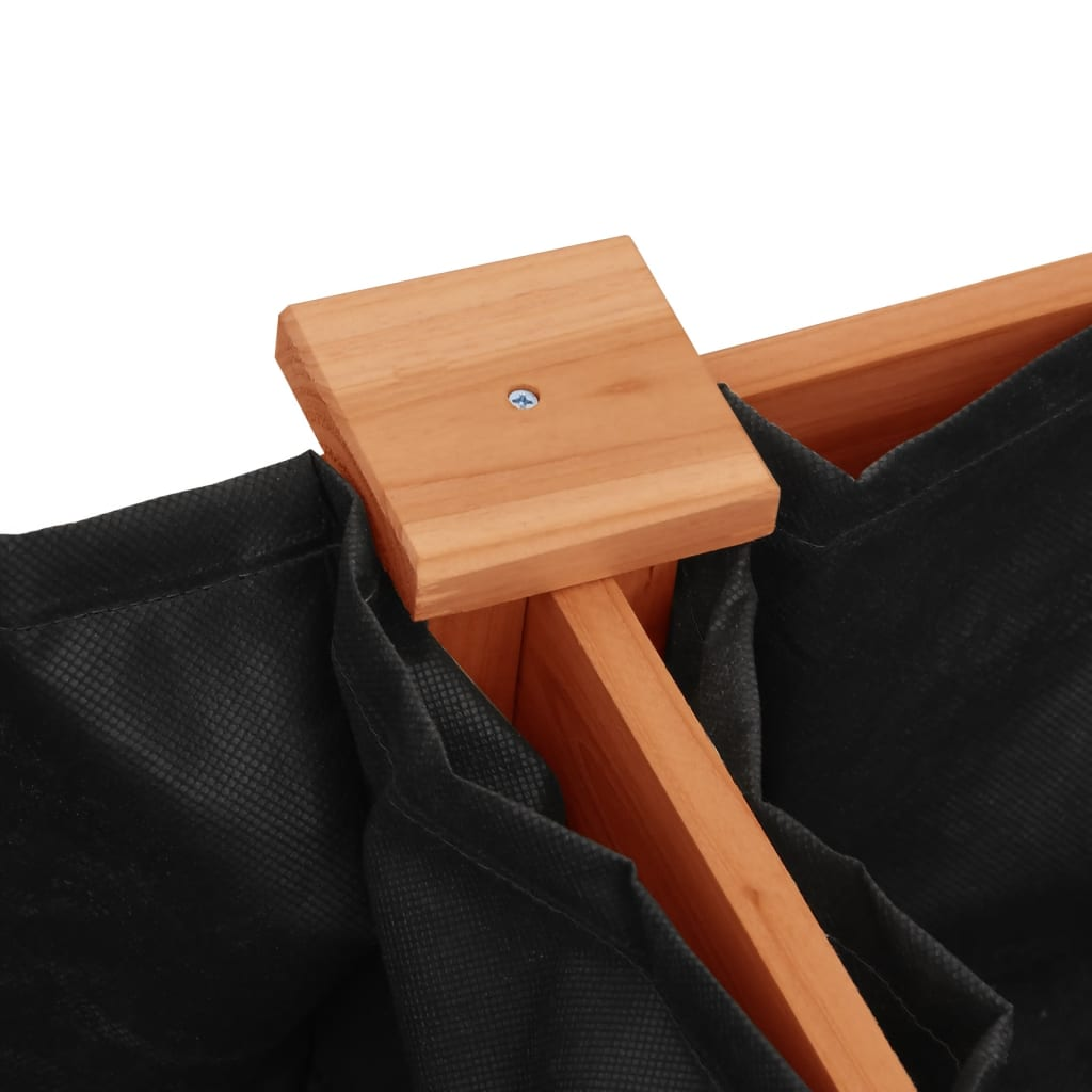 vidaXL 161x45x76cm Brown Solid Fir Wood Planter with Liner