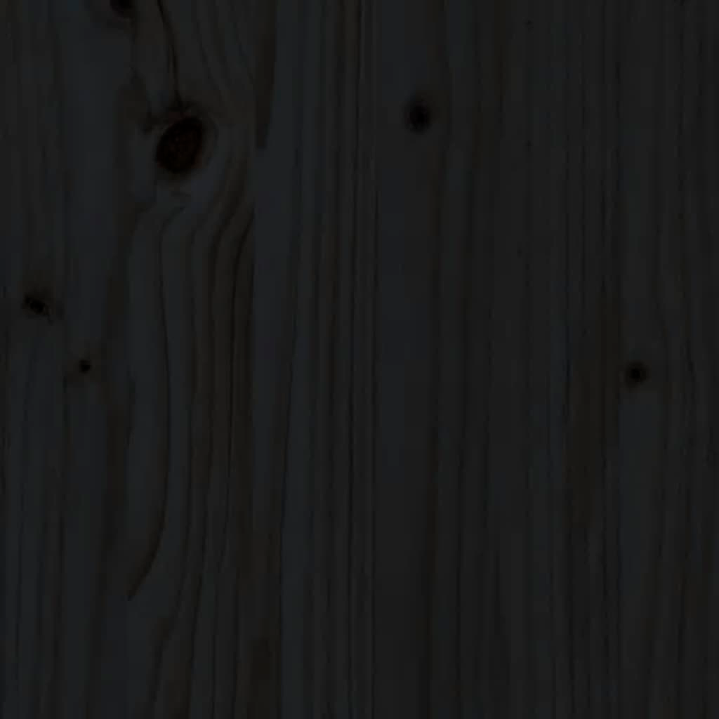 vidaXL Garden Planter Black 62x30x69 cm Solid Wood Pine