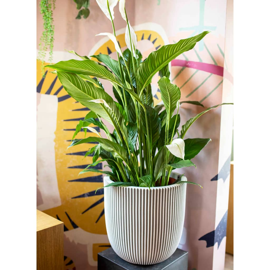 Capi Planter Groove 43x41 cm Ivory