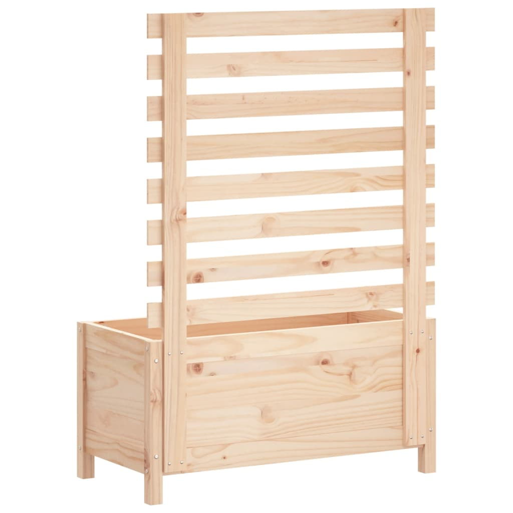 vidaXL 79x39.5x114cm Solid Pine Wood Garden Planter with Rack
