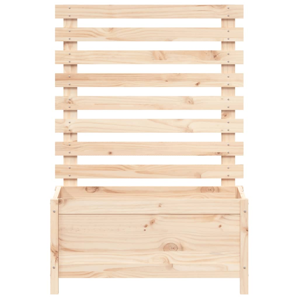 vidaXL 79x39.5x114cm Solid Pine Wood Garden Planter with Rack