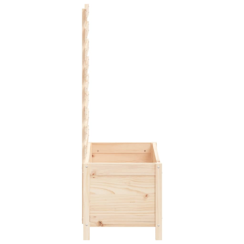 vidaXL 79x39.5x114cm Solid Pine Wood Garden Planter with Rack
