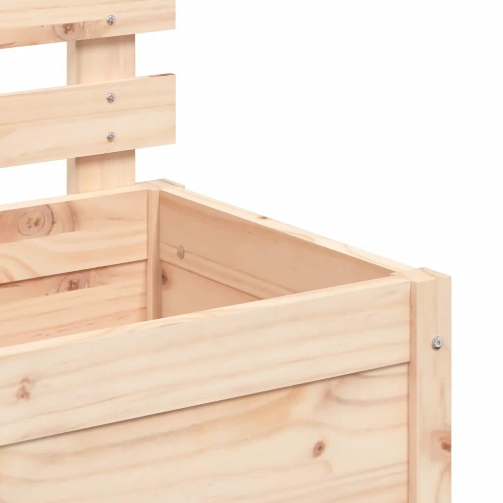 vidaXL 79x39.5x114cm Solid Pine Wood Garden Planter with Rack