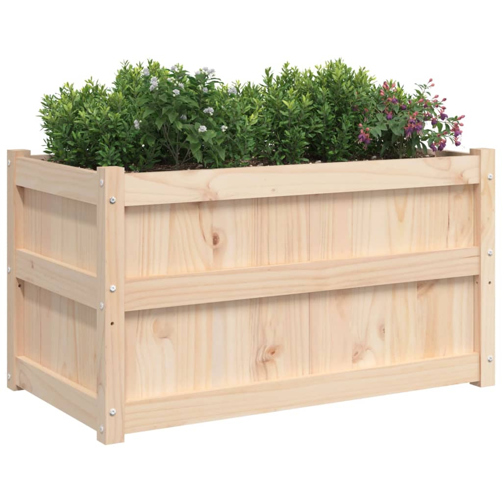 vidaXL Pine Wood Garden Planters, Set of 2 - Solid, Durable, & Attractive