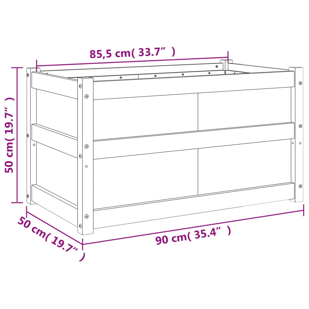 vidaXL Pine Wood Garden Planters, Set of 2 - Solid, Durable, & Attractive