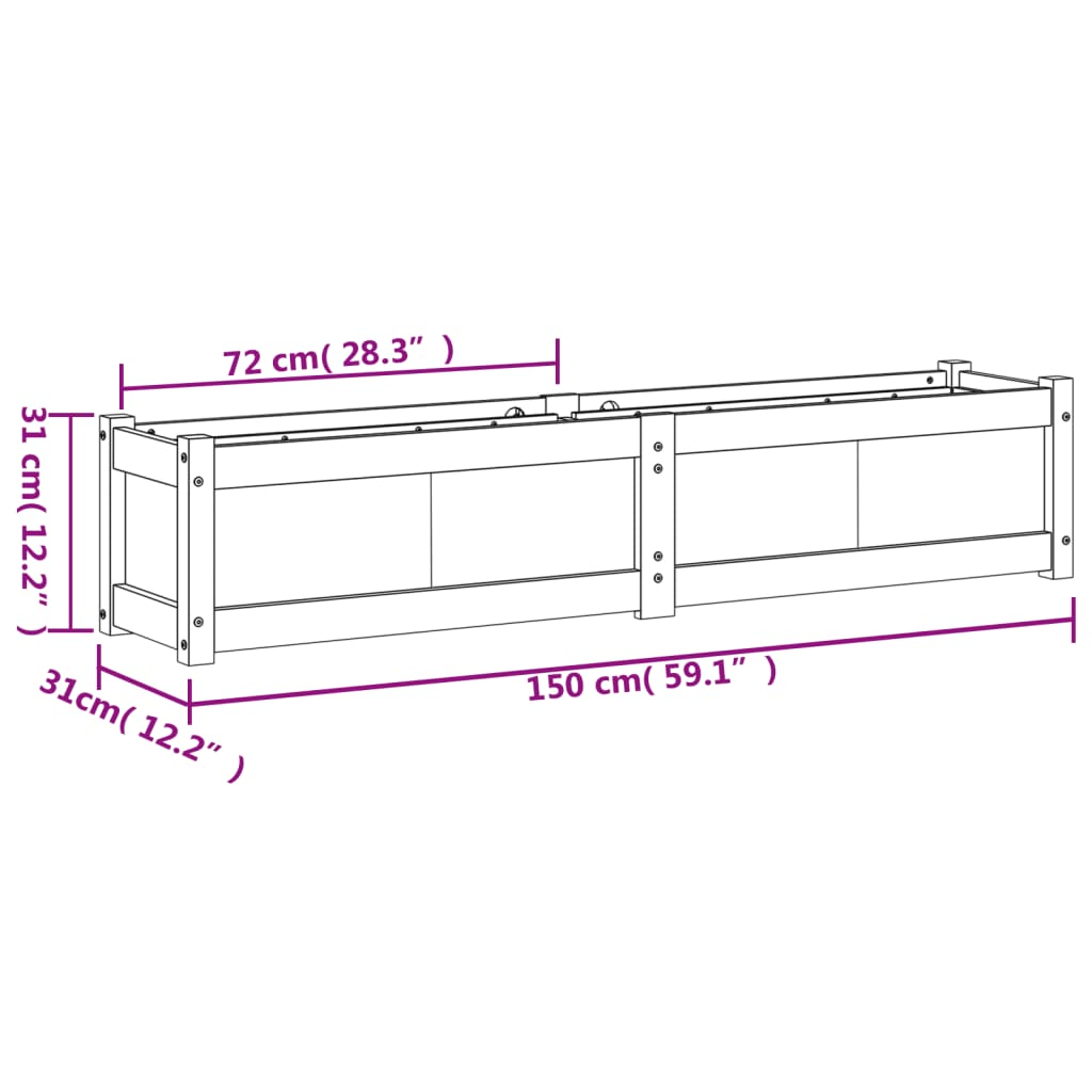 vidaXL Douglas Wood Garden Planters, Set of 2 - Sturdy, Elegant, & Long-Lasting