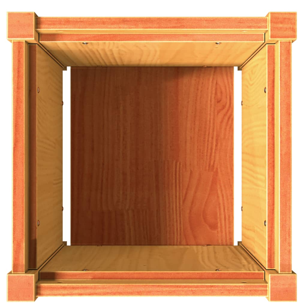 vidaXL Garden Planters 2 pcs Wax Brown Solid Wood Pine