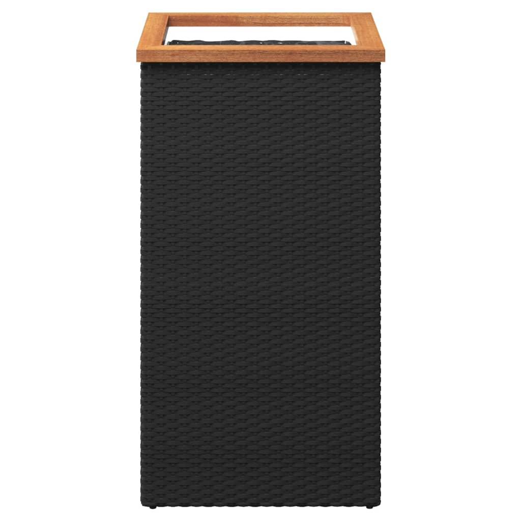 vidaXL Planter Black 40x40x80 cm Poly Rattan