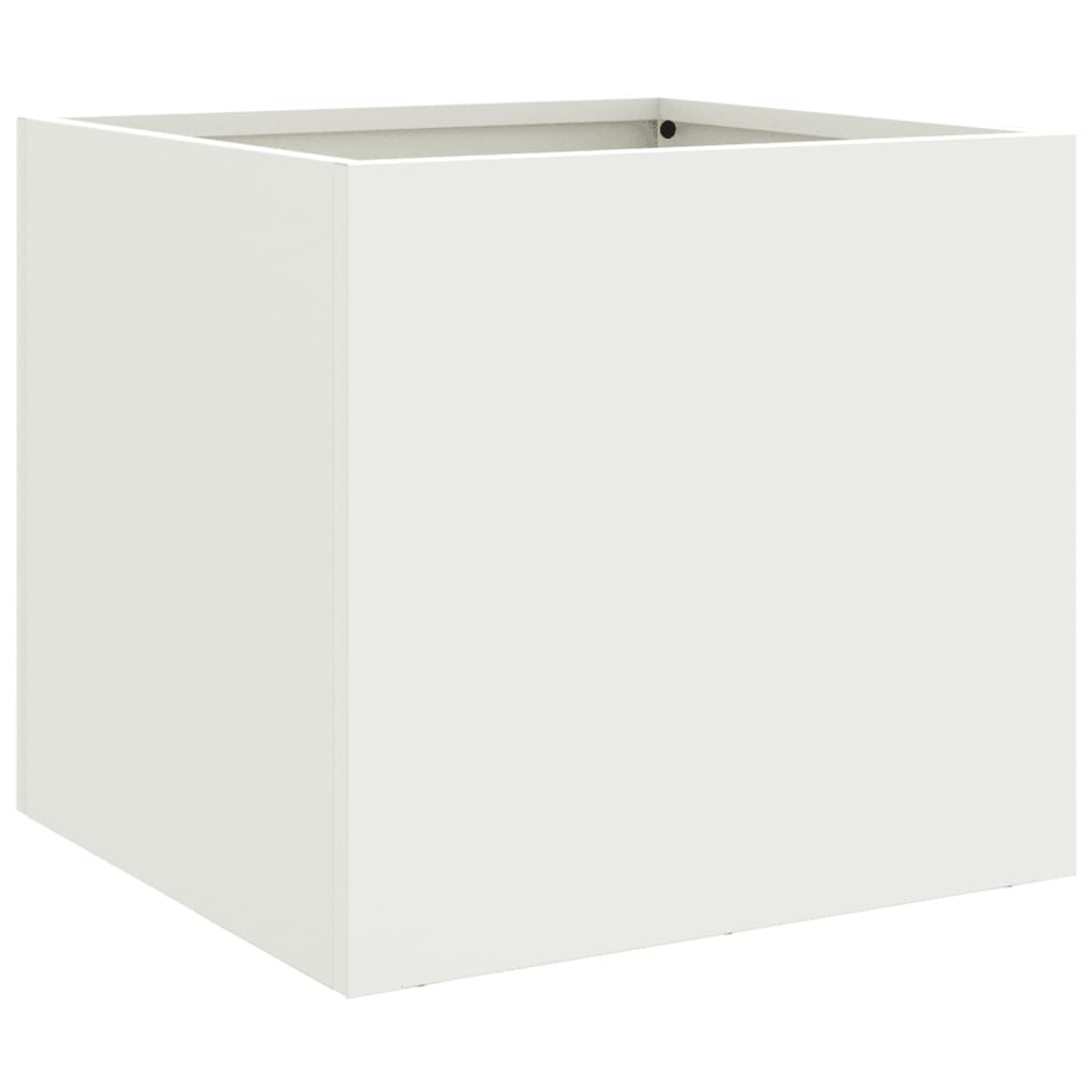 vidaXL Planter White 32x30x29 cm Cold-rolled Steel