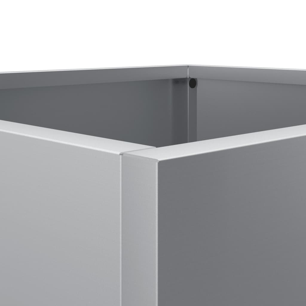 vidaXL Planter Silver 42x40x39 cm Galvanised Steel