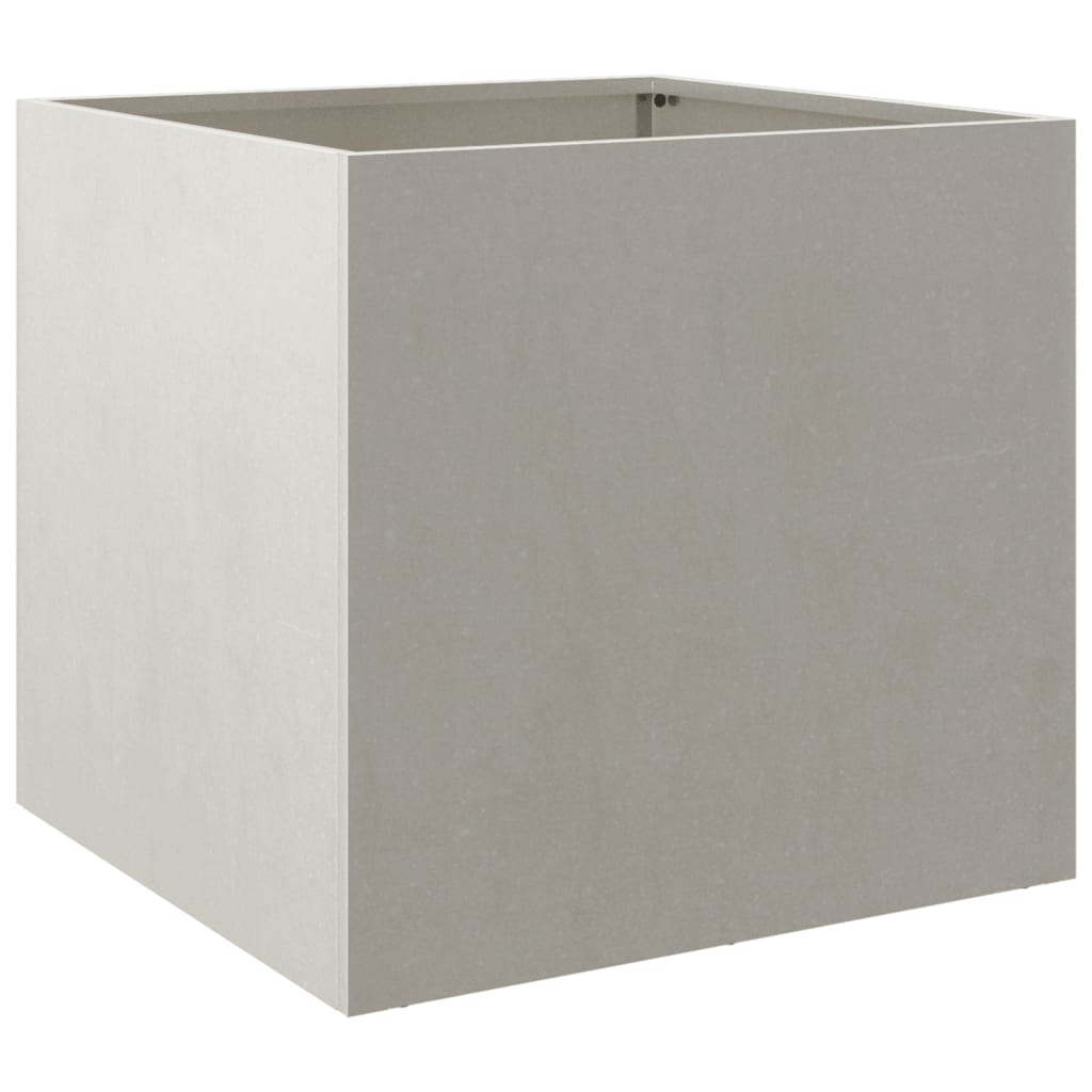 vidaXL Planters 2 pcs Silver 42x40x39 cm Stainless Steel