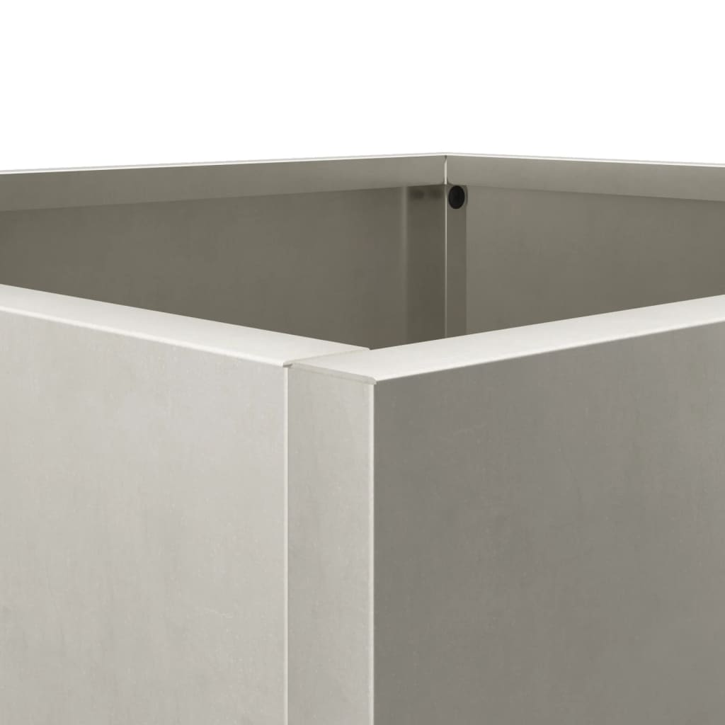 vidaXL Planters 2 pcs Silver 49x47x46 cm Stainless Steel