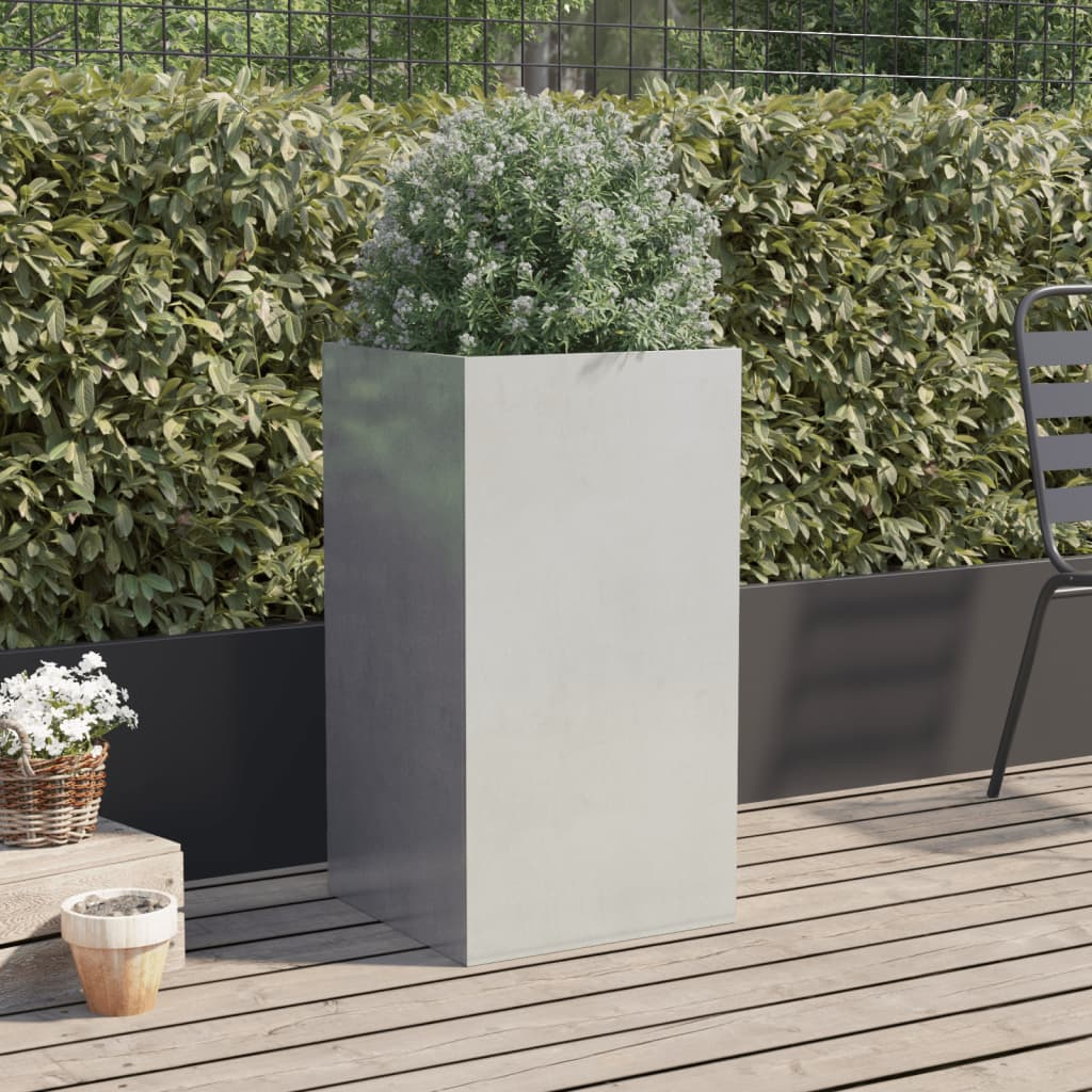 vidaXL Planter Silver 42x38x75 cm Stainless Steel