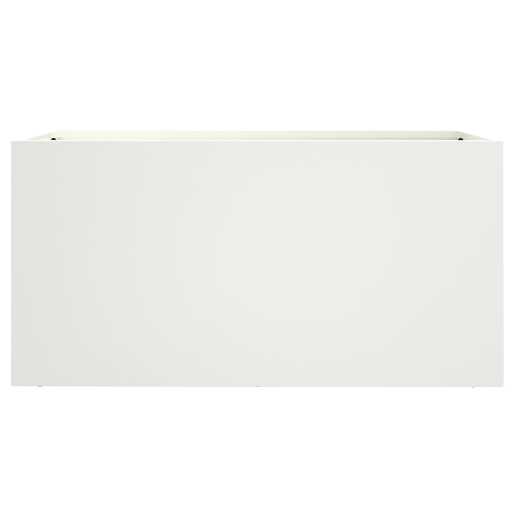 vidaXL Planter White 62x30x29 cm Cold-rolled Steel
