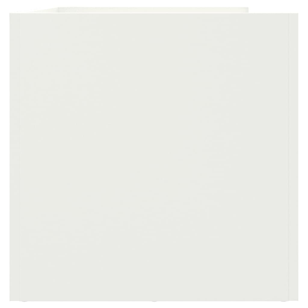 vidaXL Planter White 62x30x29 cm Cold-rolled Steel