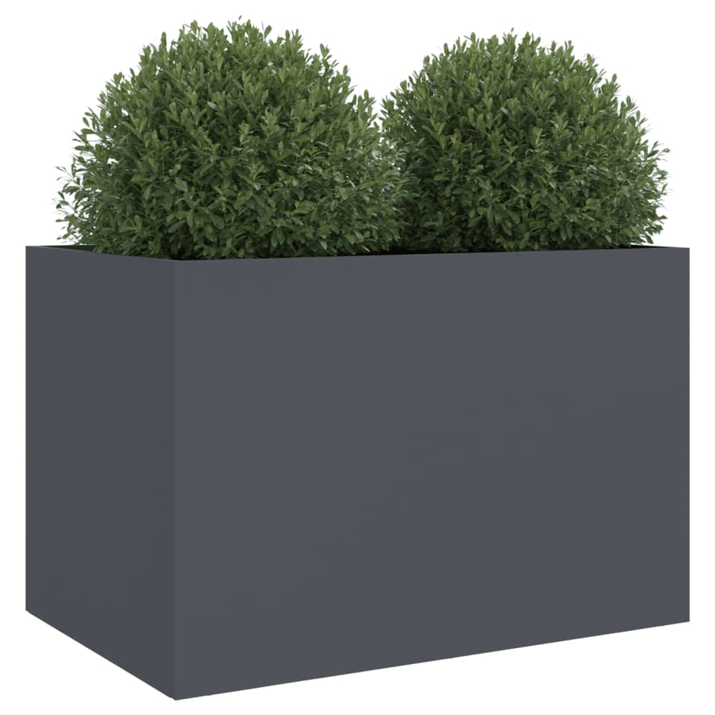 vidaXL Planter Anthracite 62x40x39 cm Cold-rolled Steel