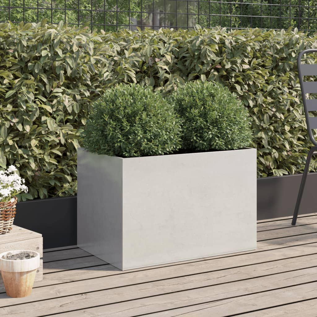 vidaXL Planter Silver 62x40x39 cm Stainless Steel