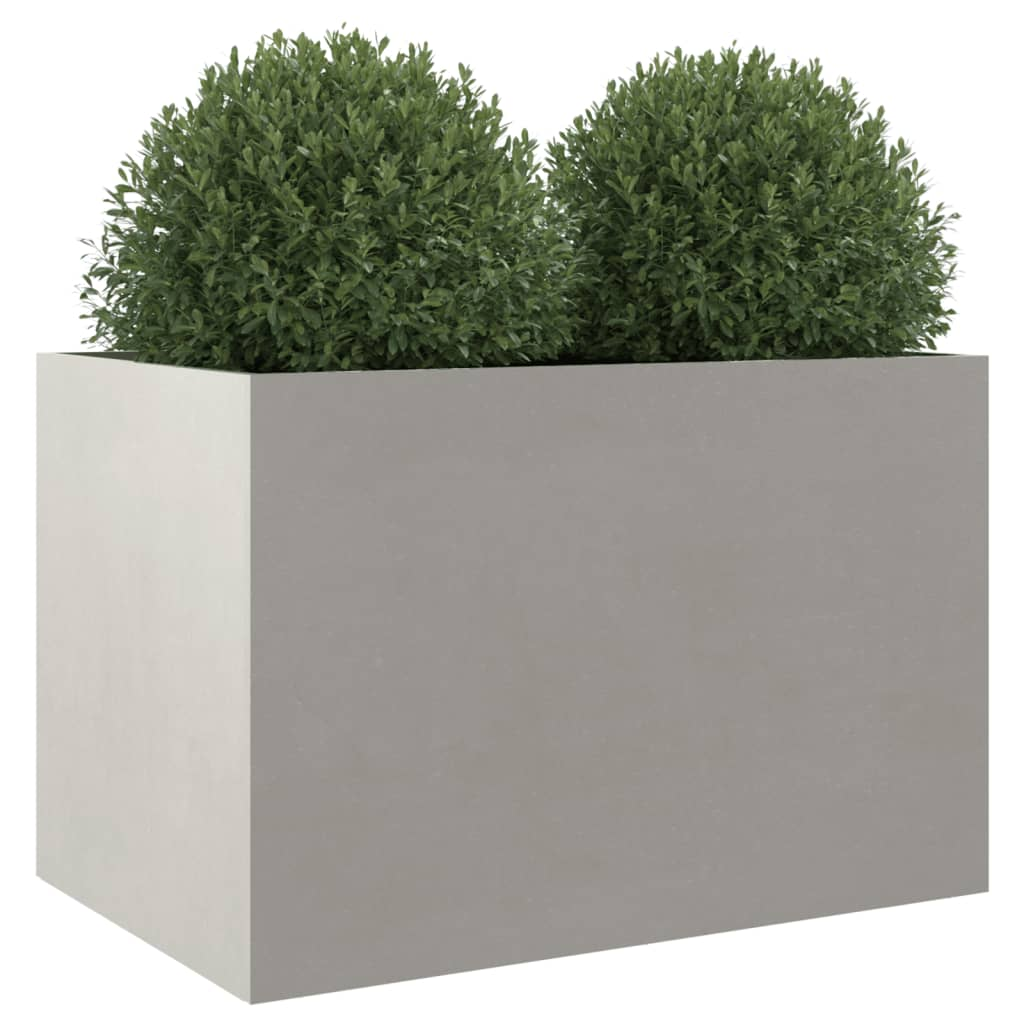 vidaXL Planter Silver 62x40x39 cm Stainless Steel