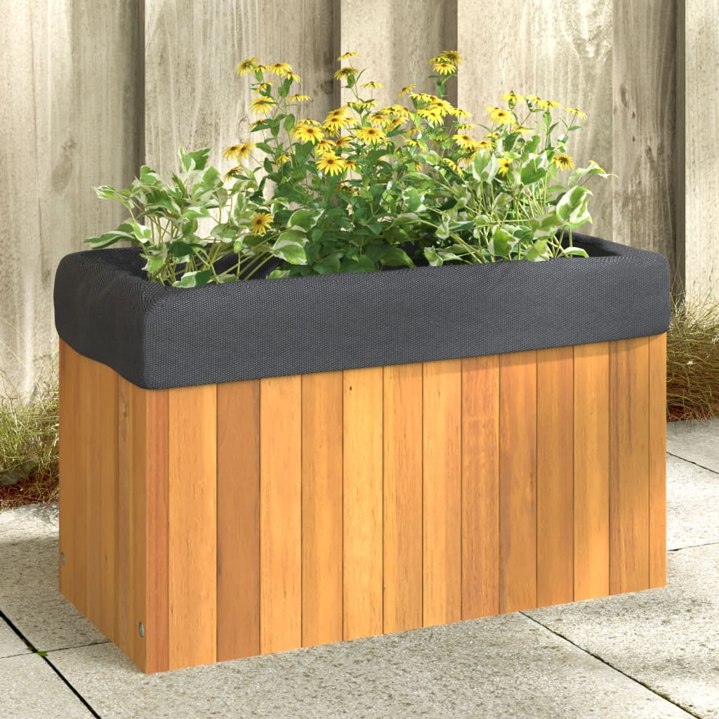 vidaXL Garden Planter 59x27.5x35 cm Solid Wood Acacia