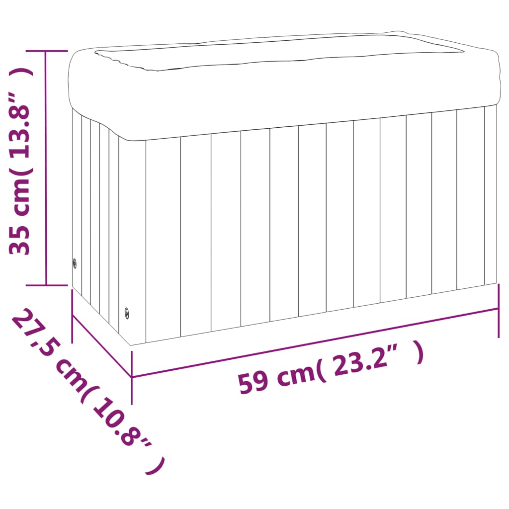 vidaXL Garden Planter 59x27.5x35 cm Solid Wood Acacia