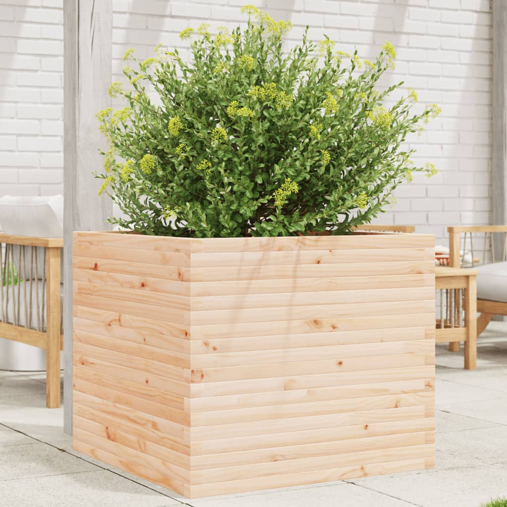 vidaXL Garden Planter 80x80x68.5 cm Solid Wood Pine