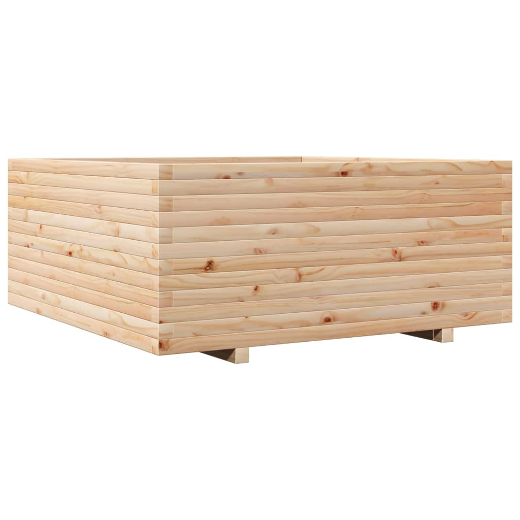 vidaXL Garden Planter 110x110x49.5 cm Solid Wood Pine