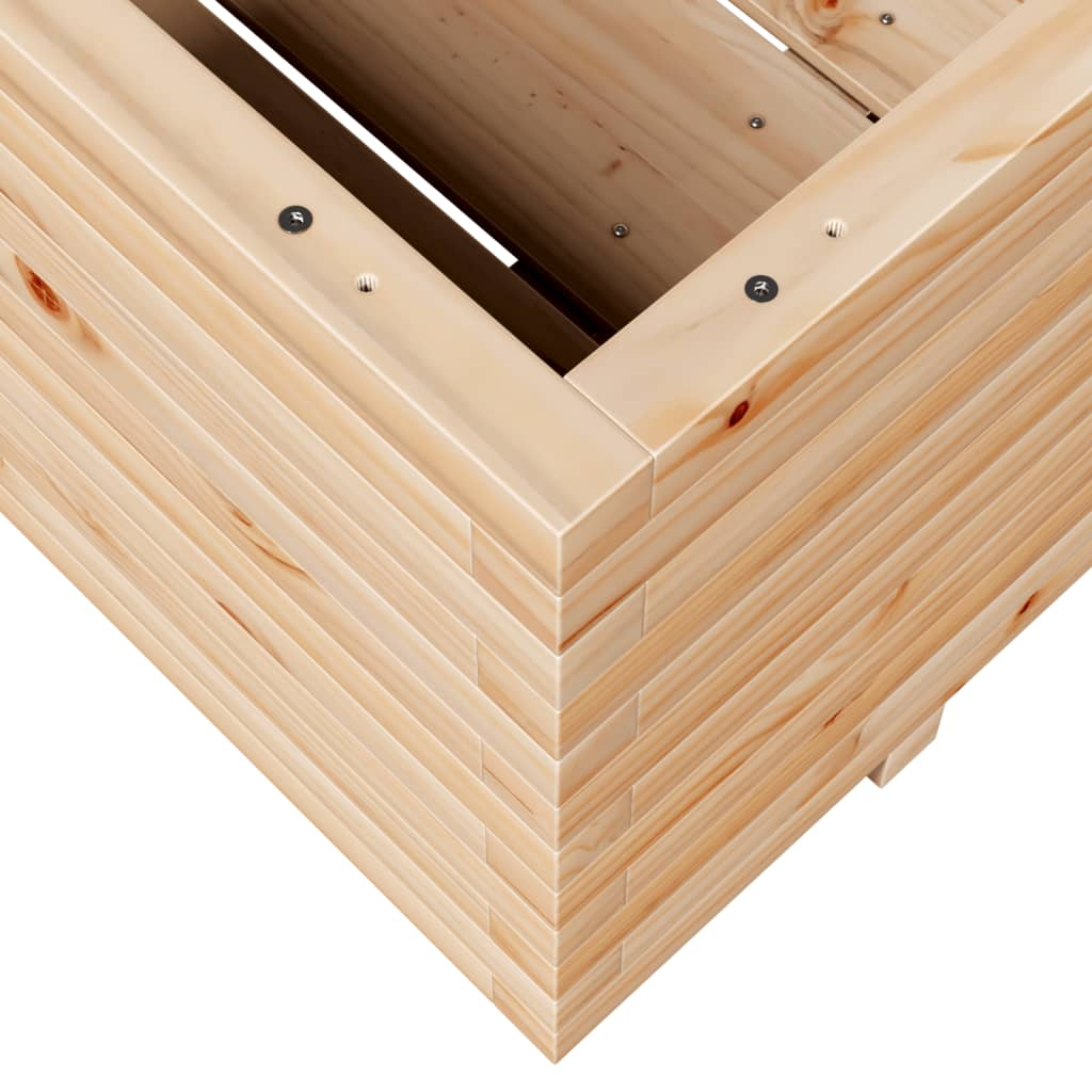 vidaXL Garden Planter 110x110x49.5 cm Solid Wood Pine