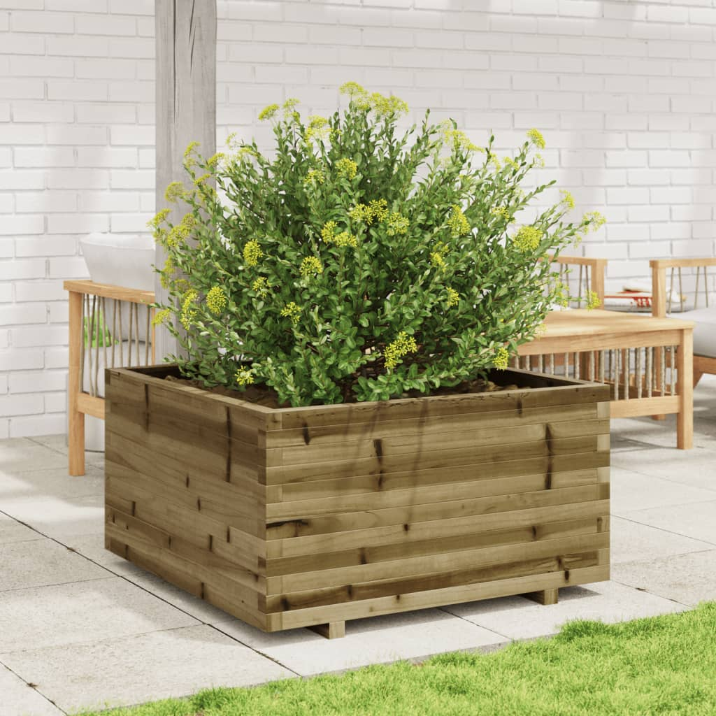 vidaXL Garden Planter 90x90x49.5 cm Impregnated Wood Pine