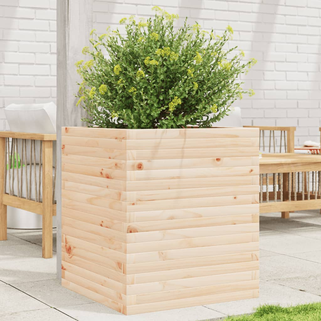 vidaXL Garden Planter 60x60x68.5 cm Solid Wood Pine