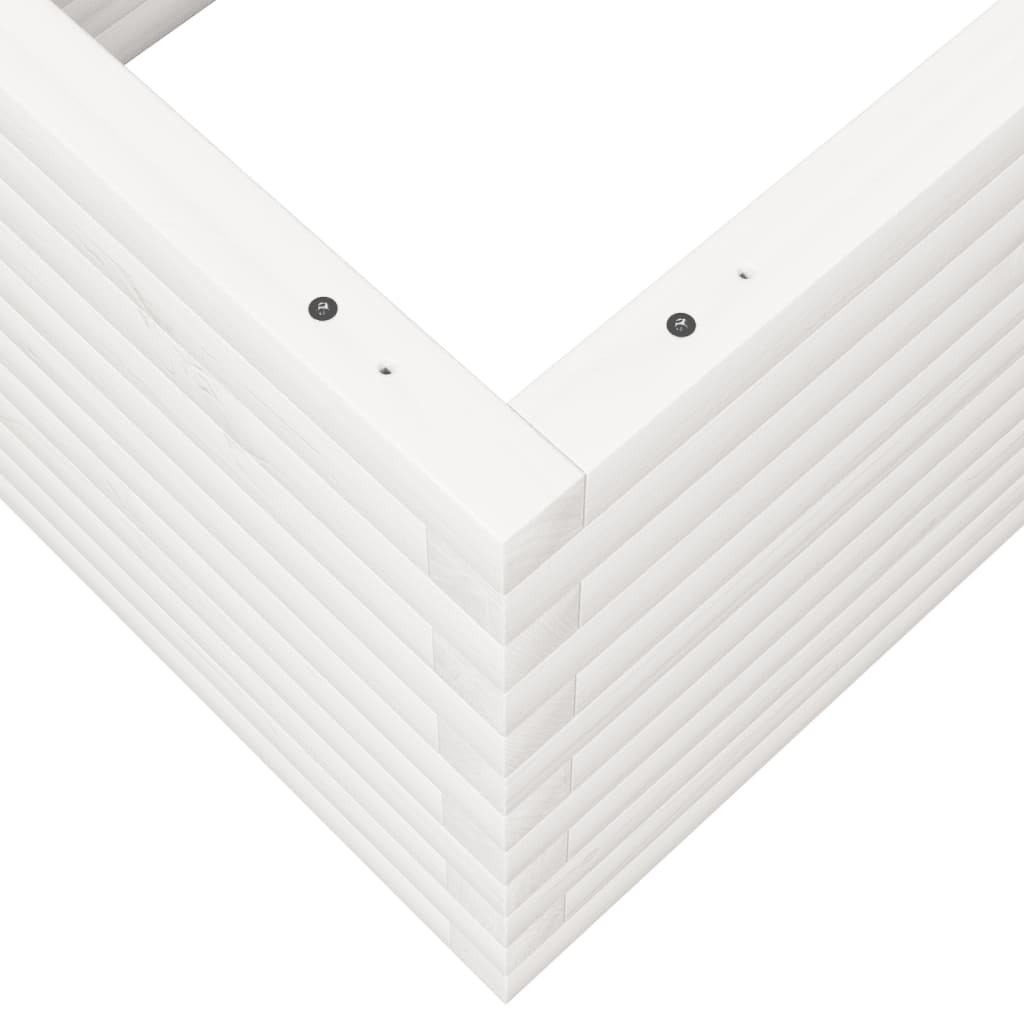 vidaXL Garden Planter White 110x60x45.5 cm Solid Wood Pine